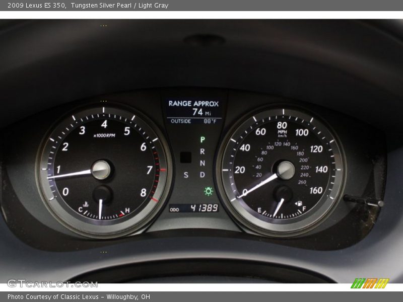 Tungsten Silver Pearl / Light Gray 2009 Lexus ES 350