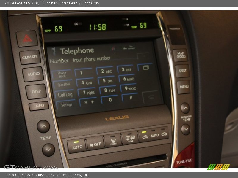 Tungsten Silver Pearl / Light Gray 2009 Lexus ES 350