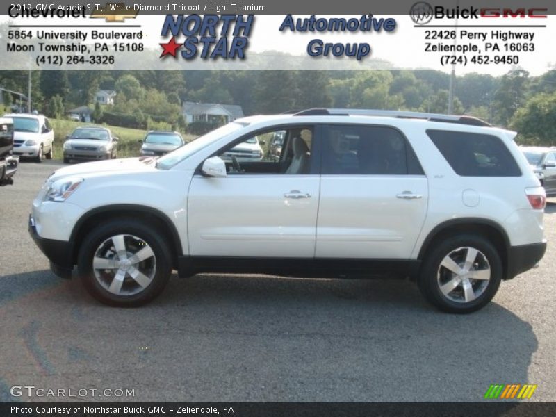 White Diamond Tricoat / Light Titanium 2012 GMC Acadia SLT