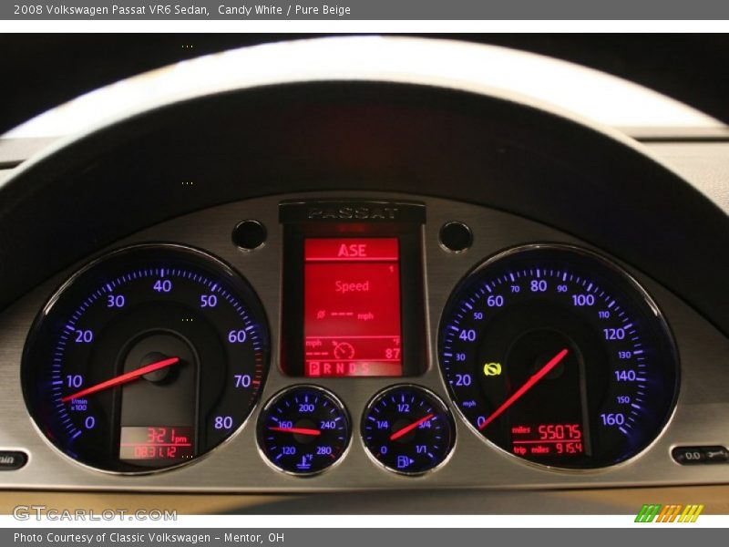  2008 Passat VR6 Sedan VR6 Sedan Gauges