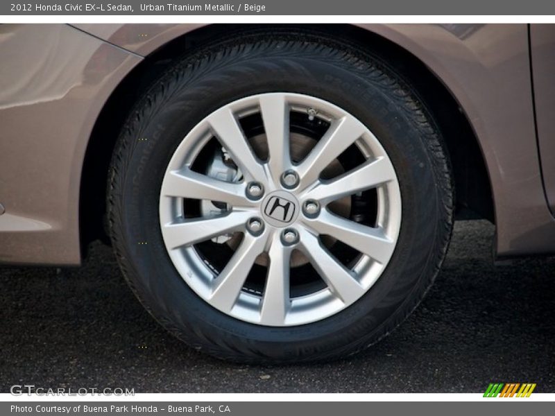 Urban Titanium Metallic / Beige 2012 Honda Civic EX-L Sedan