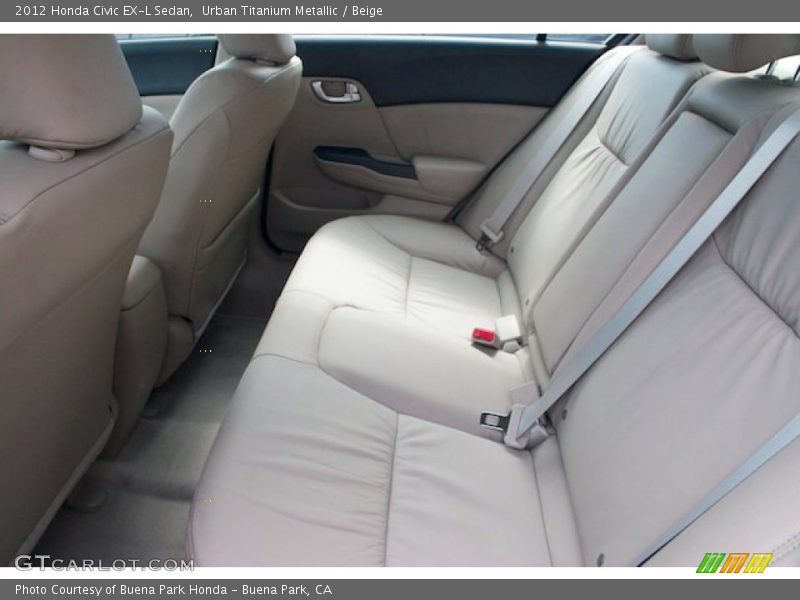 Urban Titanium Metallic / Beige 2012 Honda Civic EX-L Sedan