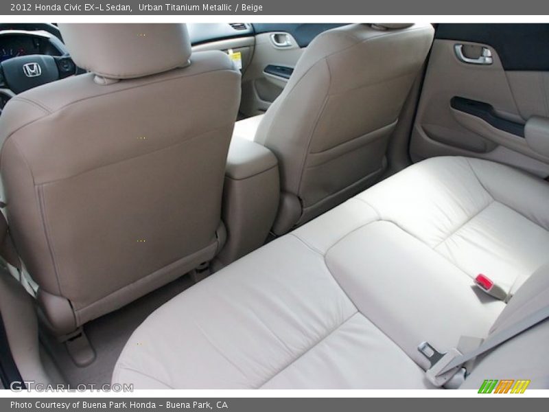 Urban Titanium Metallic / Beige 2012 Honda Civic EX-L Sedan