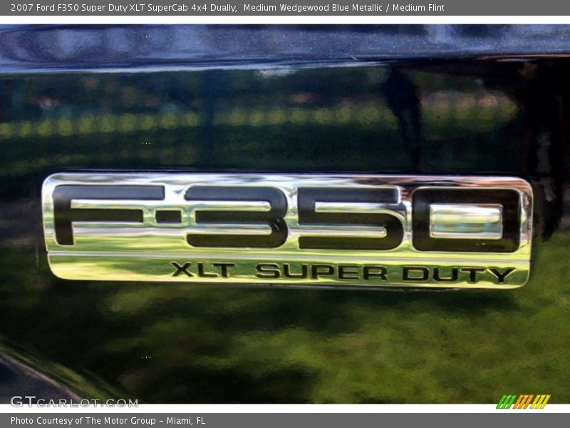 Medium Wedgewood Blue Metallic / Medium Flint 2007 Ford F350 Super Duty XLT SuperCab 4x4 Dually