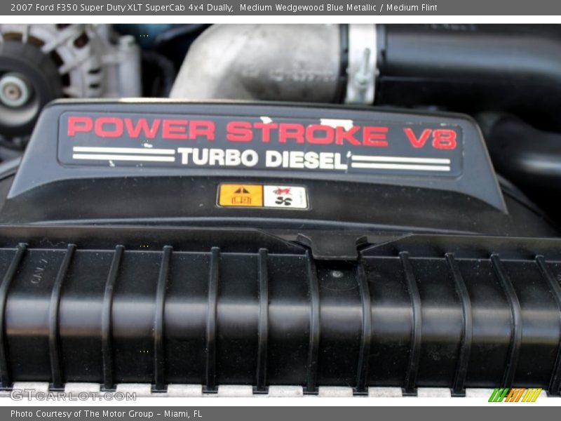 Medium Wedgewood Blue Metallic / Medium Flint 2007 Ford F350 Super Duty XLT SuperCab 4x4 Dually