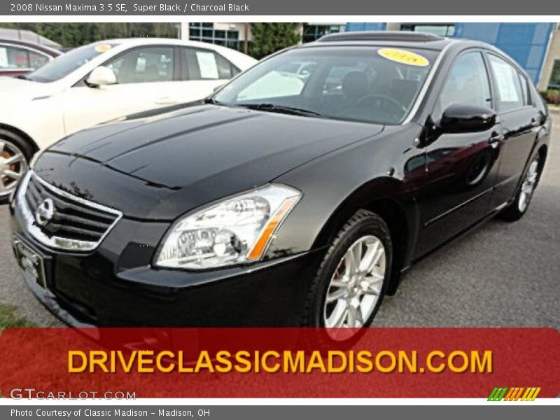 Super Black / Charcoal Black 2008 Nissan Maxima 3.5 SE