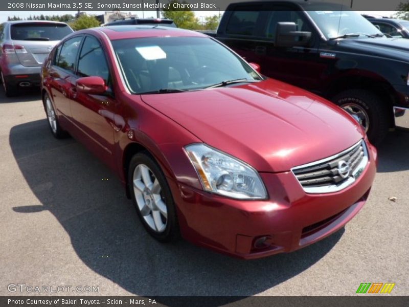 Sonoma Sunset Metallic / Charcoal Black 2008 Nissan Maxima 3.5 SE
