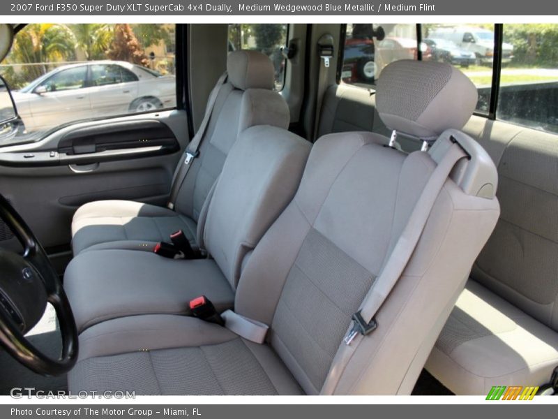 Medium Wedgewood Blue Metallic / Medium Flint 2007 Ford F350 Super Duty XLT SuperCab 4x4 Dually