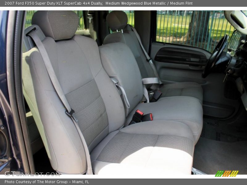 Medium Wedgewood Blue Metallic / Medium Flint 2007 Ford F350 Super Duty XLT SuperCab 4x4 Dually