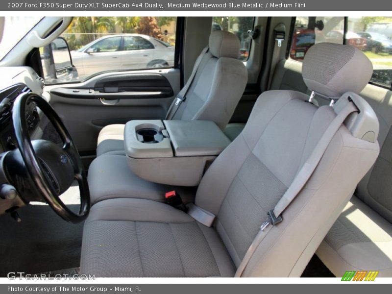 Medium Wedgewood Blue Metallic / Medium Flint 2007 Ford F350 Super Duty XLT SuperCab 4x4 Dually