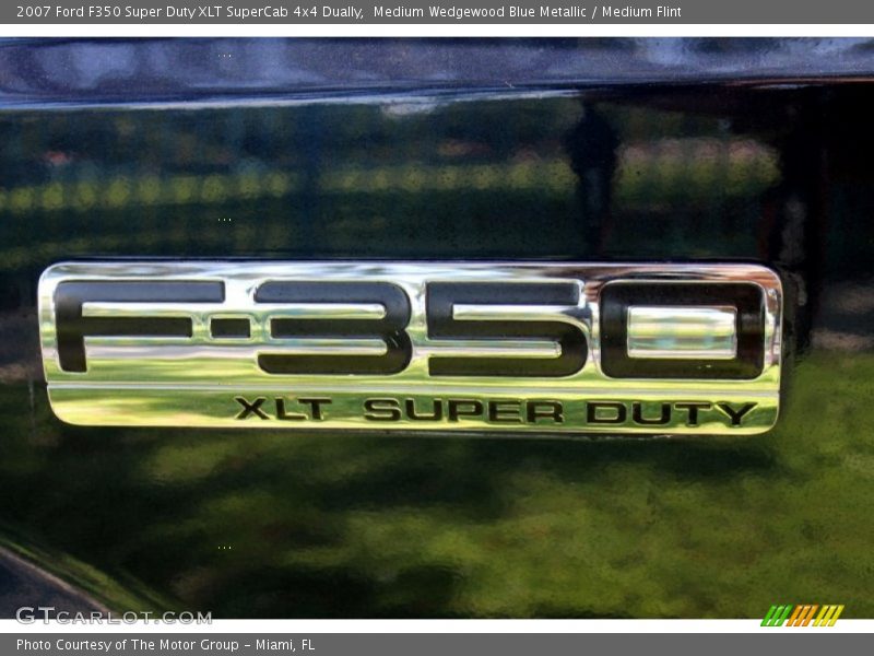 Medium Wedgewood Blue Metallic / Medium Flint 2007 Ford F350 Super Duty XLT SuperCab 4x4 Dually