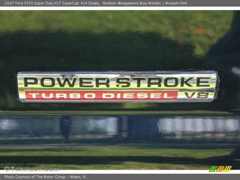 Medium Wedgewood Blue Metallic / Medium Flint 2007 Ford F350 Super Duty XLT SuperCab 4x4 Dually