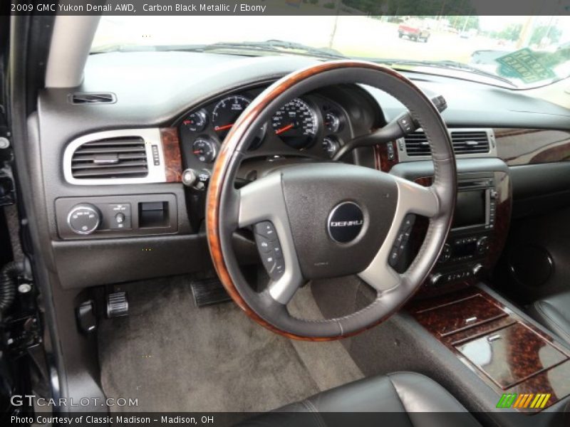 Carbon Black Metallic / Ebony 2009 GMC Yukon Denali AWD