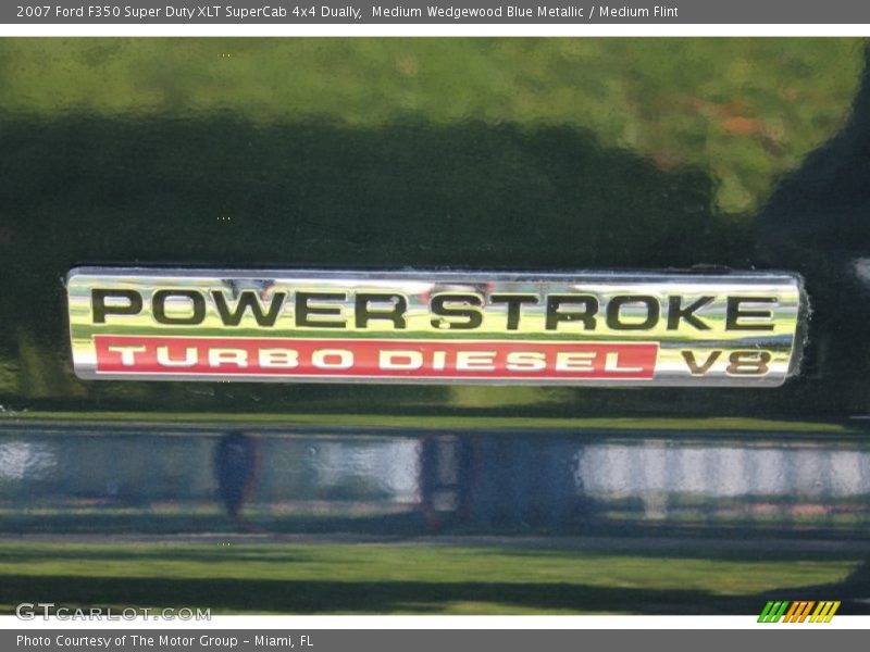 Medium Wedgewood Blue Metallic / Medium Flint 2007 Ford F350 Super Duty XLT SuperCab 4x4 Dually