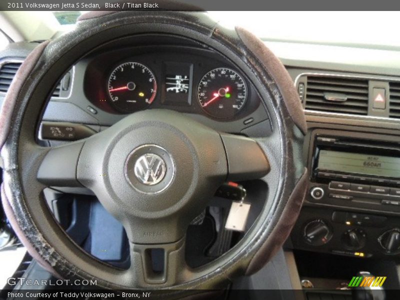 Black / Titan Black 2011 Volkswagen Jetta S Sedan