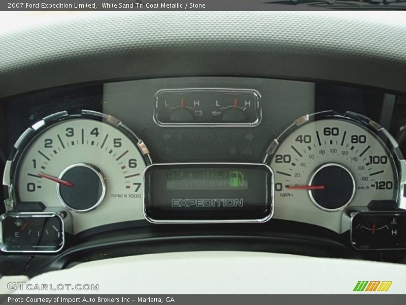 White Sand Tri Coat Metallic / Stone 2007 Ford Expedition Limited