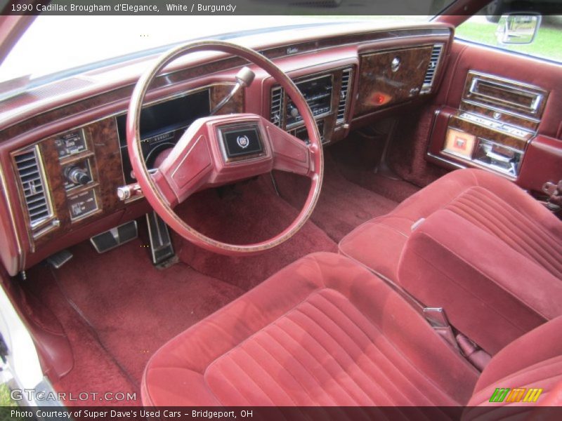 Burgundy Interior - 1990 Brougham d'Elegance 