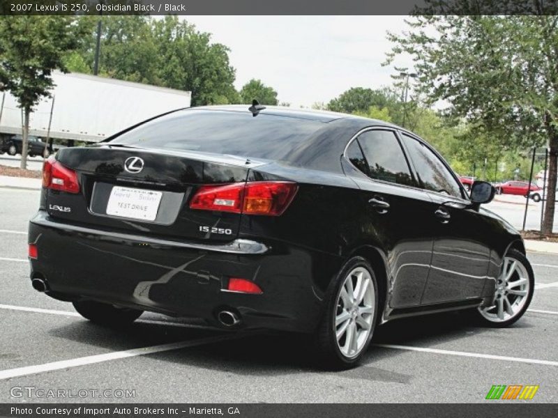 Obsidian Black / Black 2007 Lexus IS 250