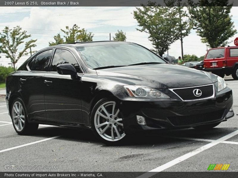 Obsidian Black / Black 2007 Lexus IS 250