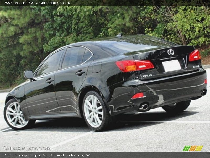 Obsidian Black / Black 2007 Lexus IS 250