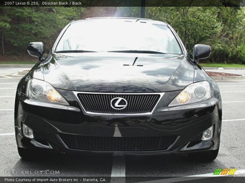 Obsidian Black / Black 2007 Lexus IS 250