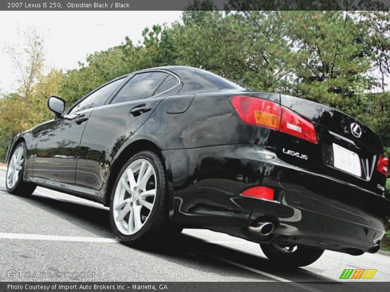Obsidian Black / Black 2007 Lexus IS 250