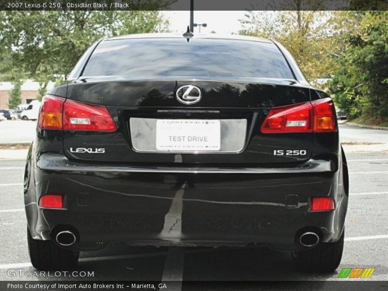 Obsidian Black / Black 2007 Lexus IS 250