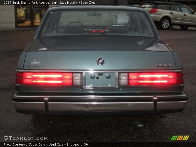Light Sage Metallic / Sage Green 1987 Buick Electra Park Avenue