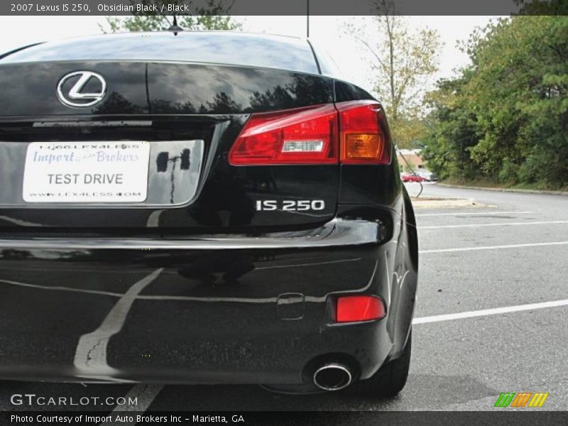 Obsidian Black / Black 2007 Lexus IS 250