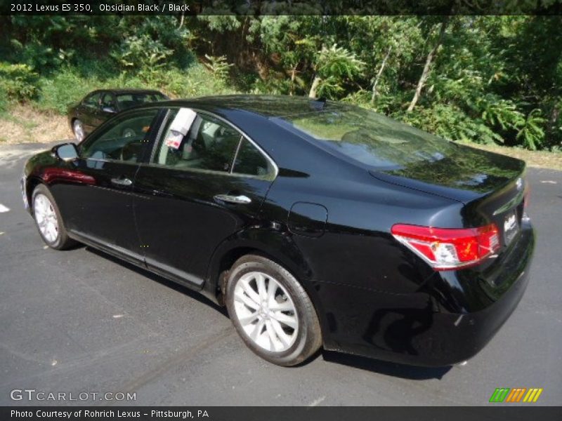 Obsidian Black / Black 2012 Lexus ES 350