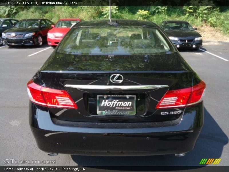 Obsidian Black / Black 2012 Lexus ES 350