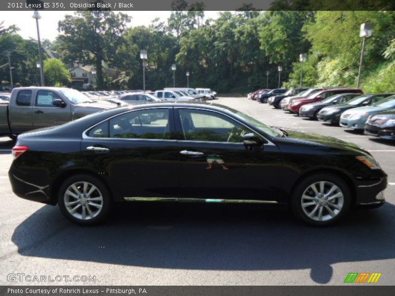 Obsidian Black / Black 2012 Lexus ES 350