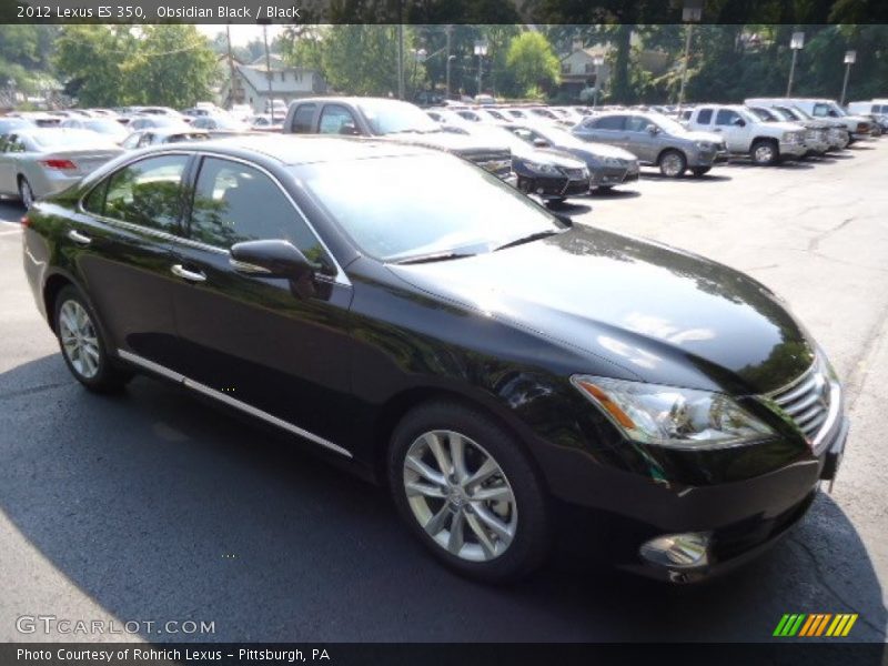 Obsidian Black / Black 2012 Lexus ES 350