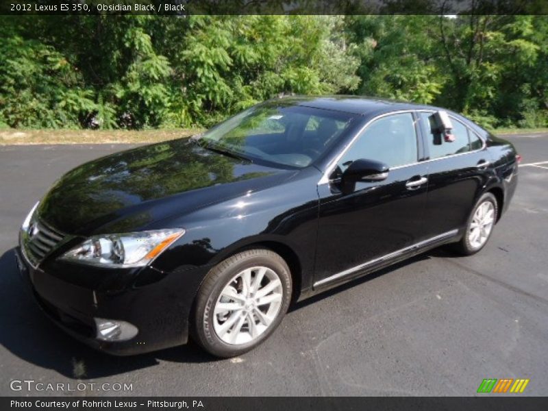 Obsidian Black / Black 2012 Lexus ES 350