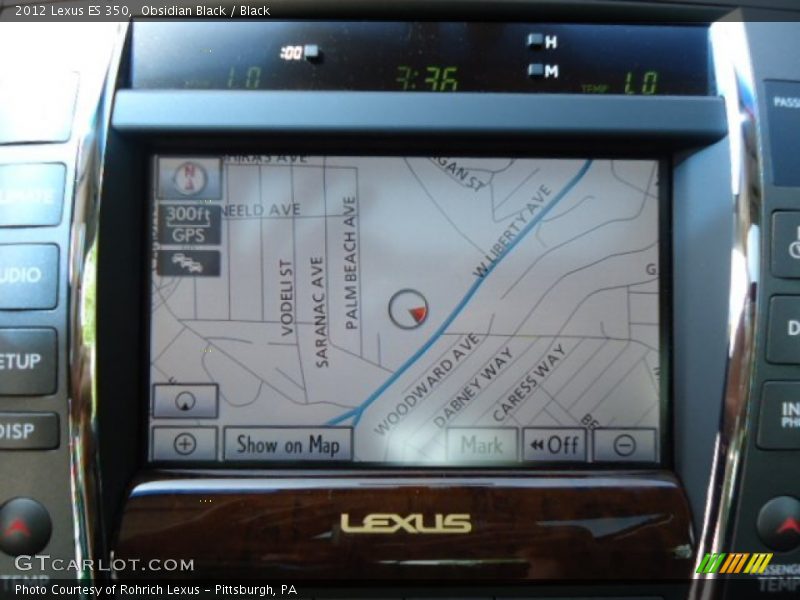 Obsidian Black / Black 2012 Lexus ES 350