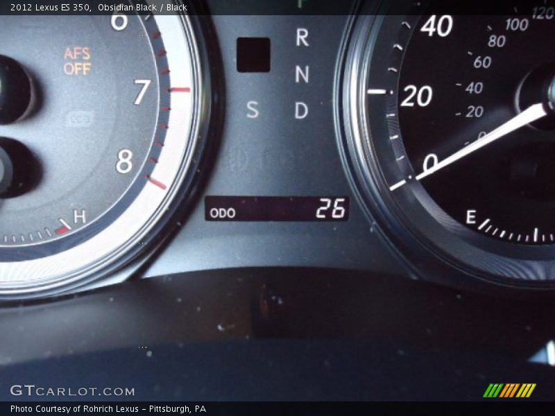 Obsidian Black / Black 2012 Lexus ES 350