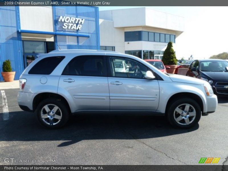 Silver Ice Metallic / Light Gray 2009 Chevrolet Equinox LT AWD