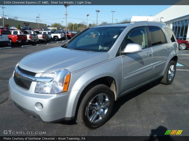 Silver Ice Metallic / Light Gray 2009 Chevrolet Equinox LT AWD