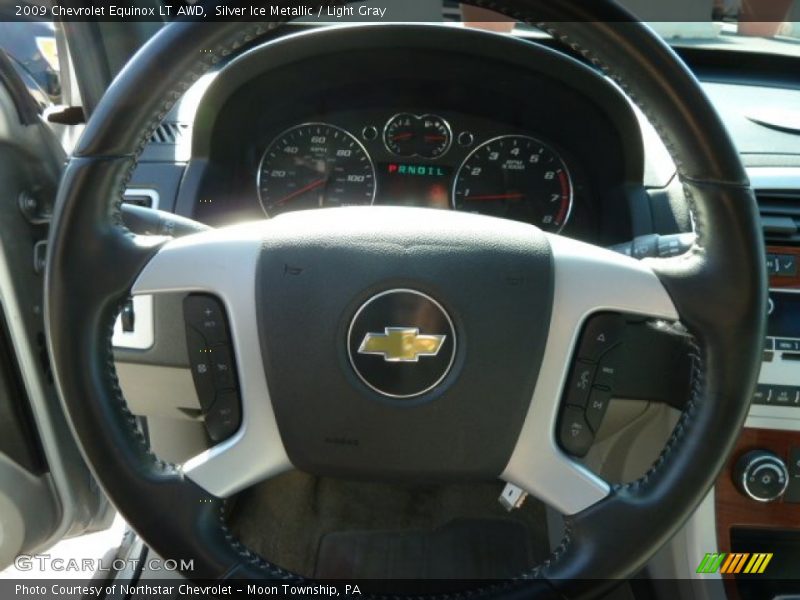 Silver Ice Metallic / Light Gray 2009 Chevrolet Equinox LT AWD