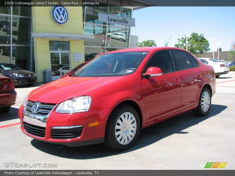 Salsa Red / Anthracite 2009 Volkswagen Jetta S Sedan