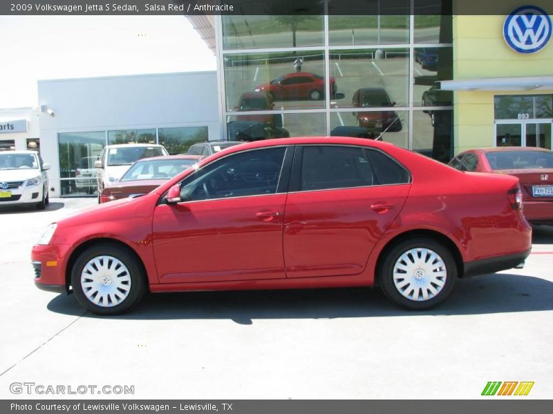 Salsa Red / Anthracite 2009 Volkswagen Jetta S Sedan