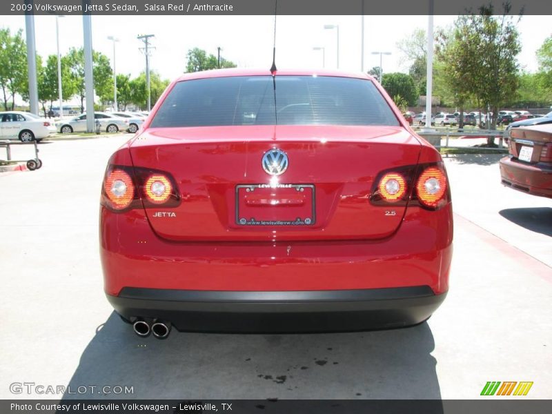 Salsa Red / Anthracite 2009 Volkswagen Jetta S Sedan