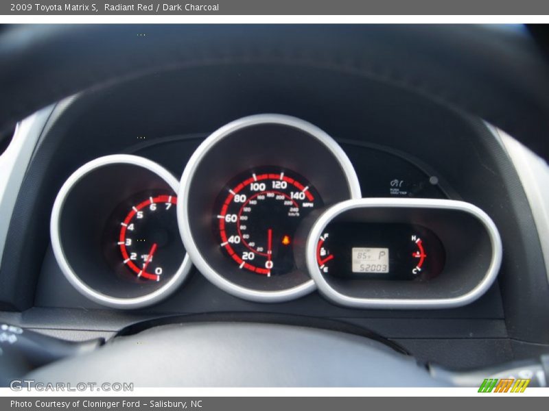 Radiant Red / Dark Charcoal 2009 Toyota Matrix S