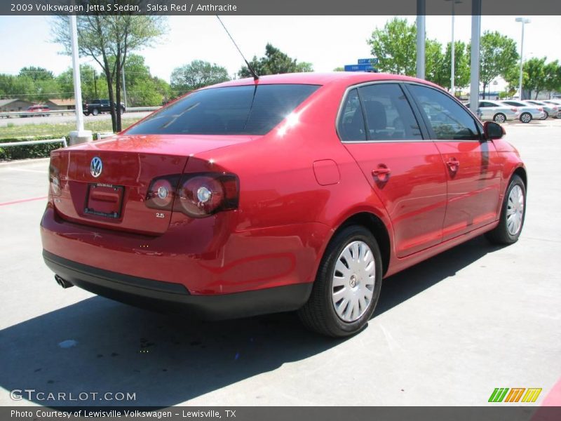 Salsa Red / Anthracite 2009 Volkswagen Jetta S Sedan