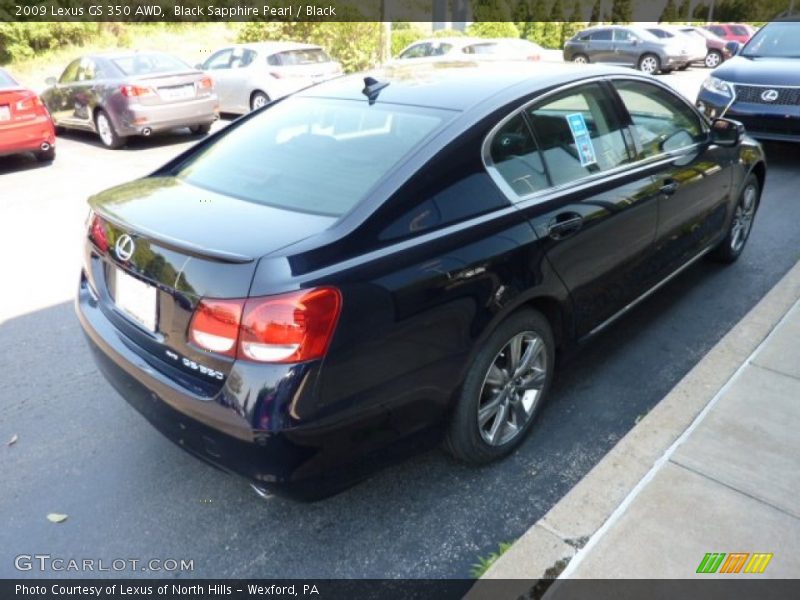 Black Sapphire Pearl / Black 2009 Lexus GS 350 AWD
