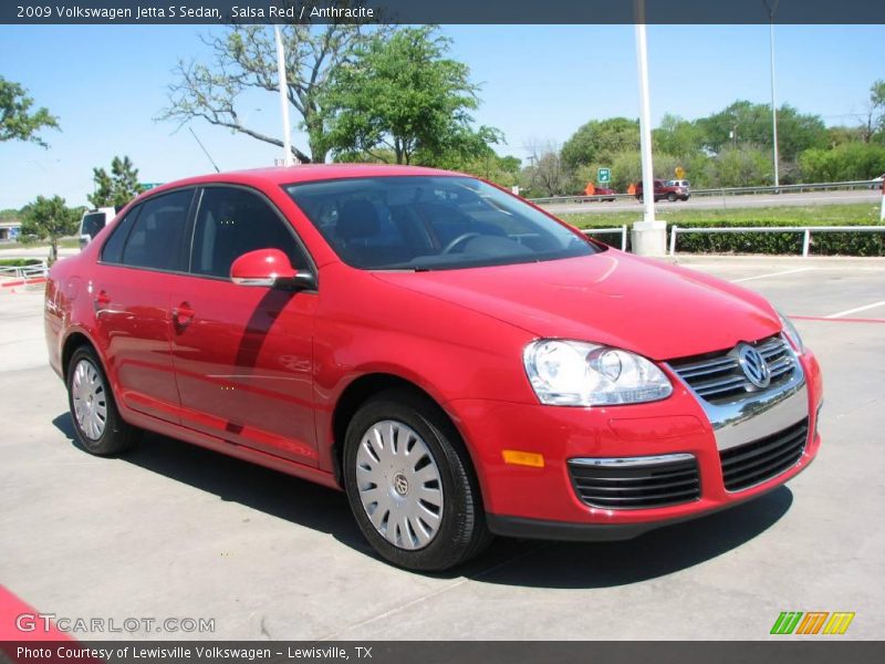 Salsa Red / Anthracite 2009 Volkswagen Jetta S Sedan