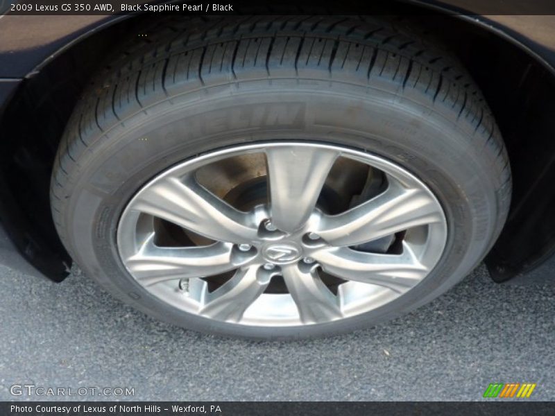 Black Sapphire Pearl / Black 2009 Lexus GS 350 AWD