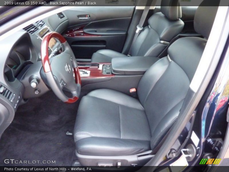 Black Sapphire Pearl / Black 2009 Lexus GS 350 AWD