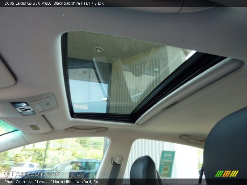 Black Sapphire Pearl / Black 2009 Lexus GS 350 AWD