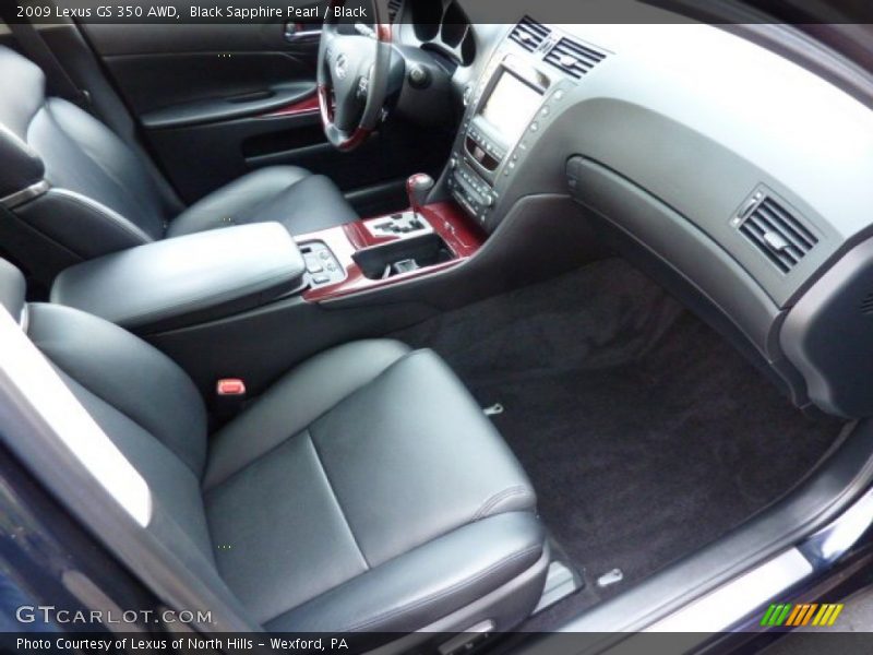 Black Sapphire Pearl / Black 2009 Lexus GS 350 AWD